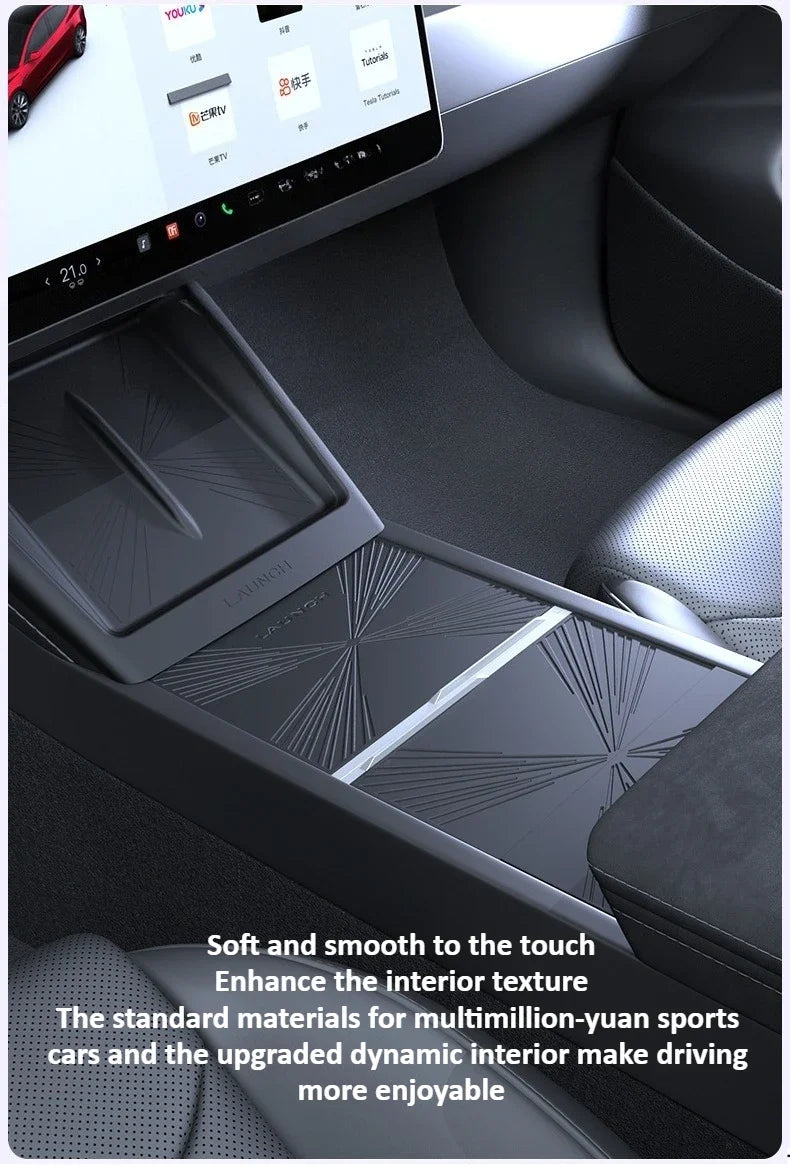 Tesla Model Y Juniper/Model 3 2025 Panel Sticker Central Control Water Cup Holder Protective Film Anti-slip Pads Interior
