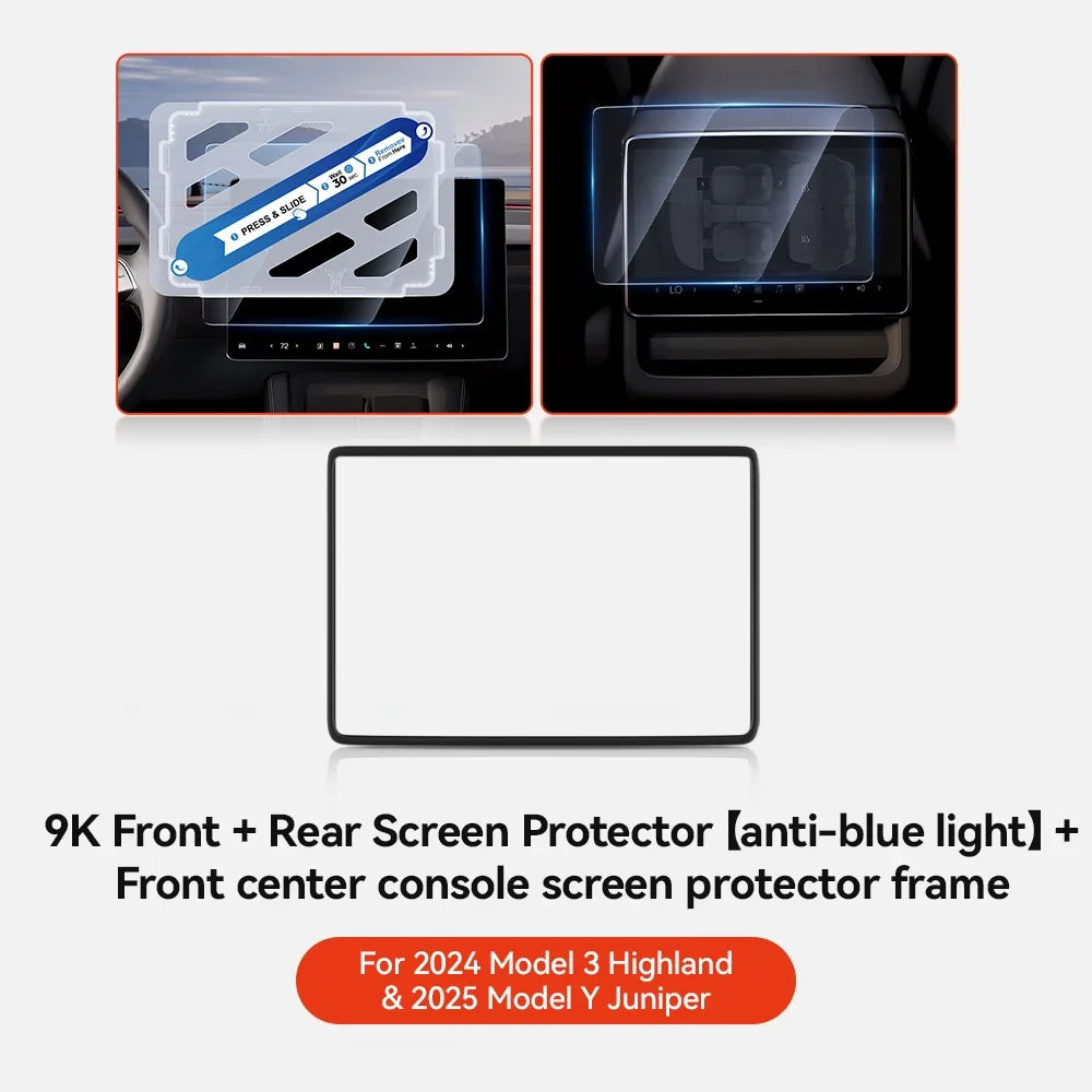 Universal Tesla Screen Protector for Model 3/Y (2024-2026) | All Generations Incl. Highland & Juniper