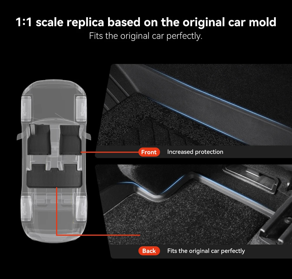 1:1 Precision Molded TPE Mats for Tesla Model Y Juniper 2025