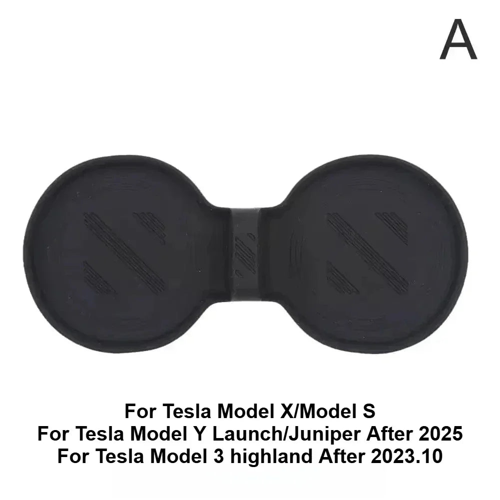 Tesla Model M/S/3/Y Juniper 2025+ Non-Slip Drink Limiting Stopper Mat Interior Center Console Cup Holder Pad Car Accessory