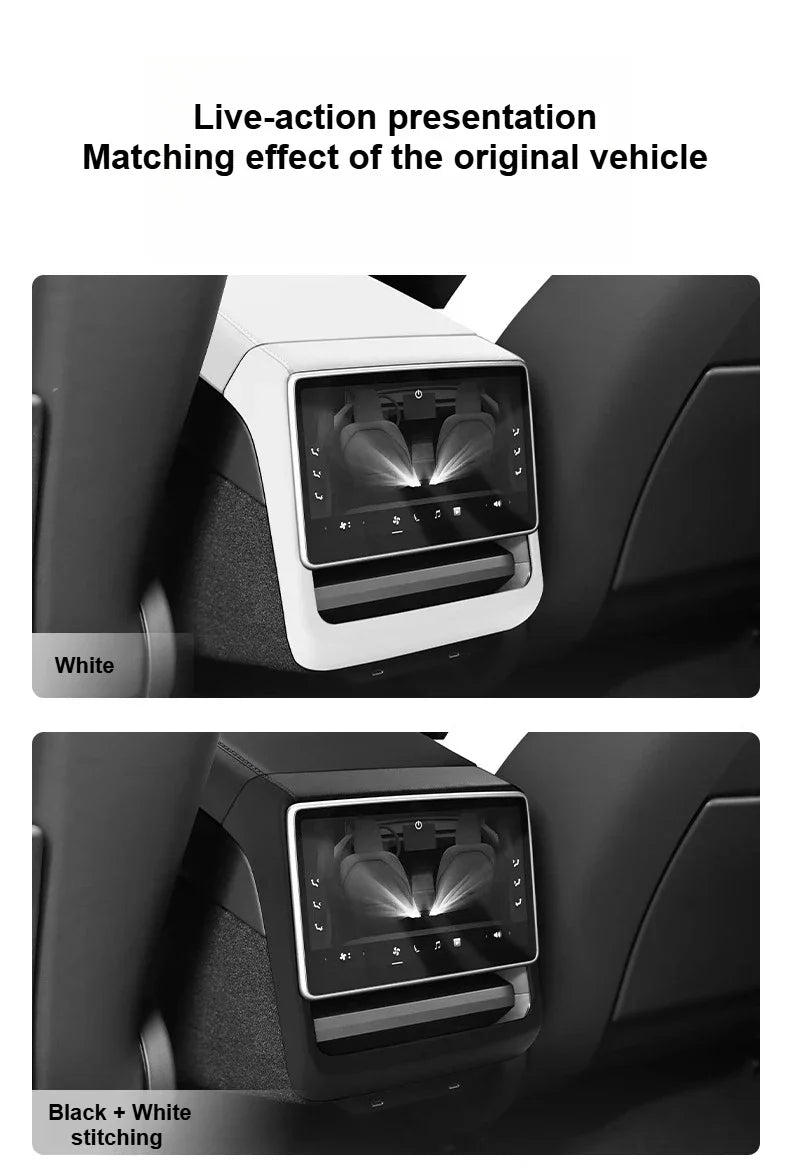 Tesla Model 3 Model Y Juniper 2025 Up Rear Screen Frame Armrest Box Cover Pad Ventilation Mask Protector Cover Accessories