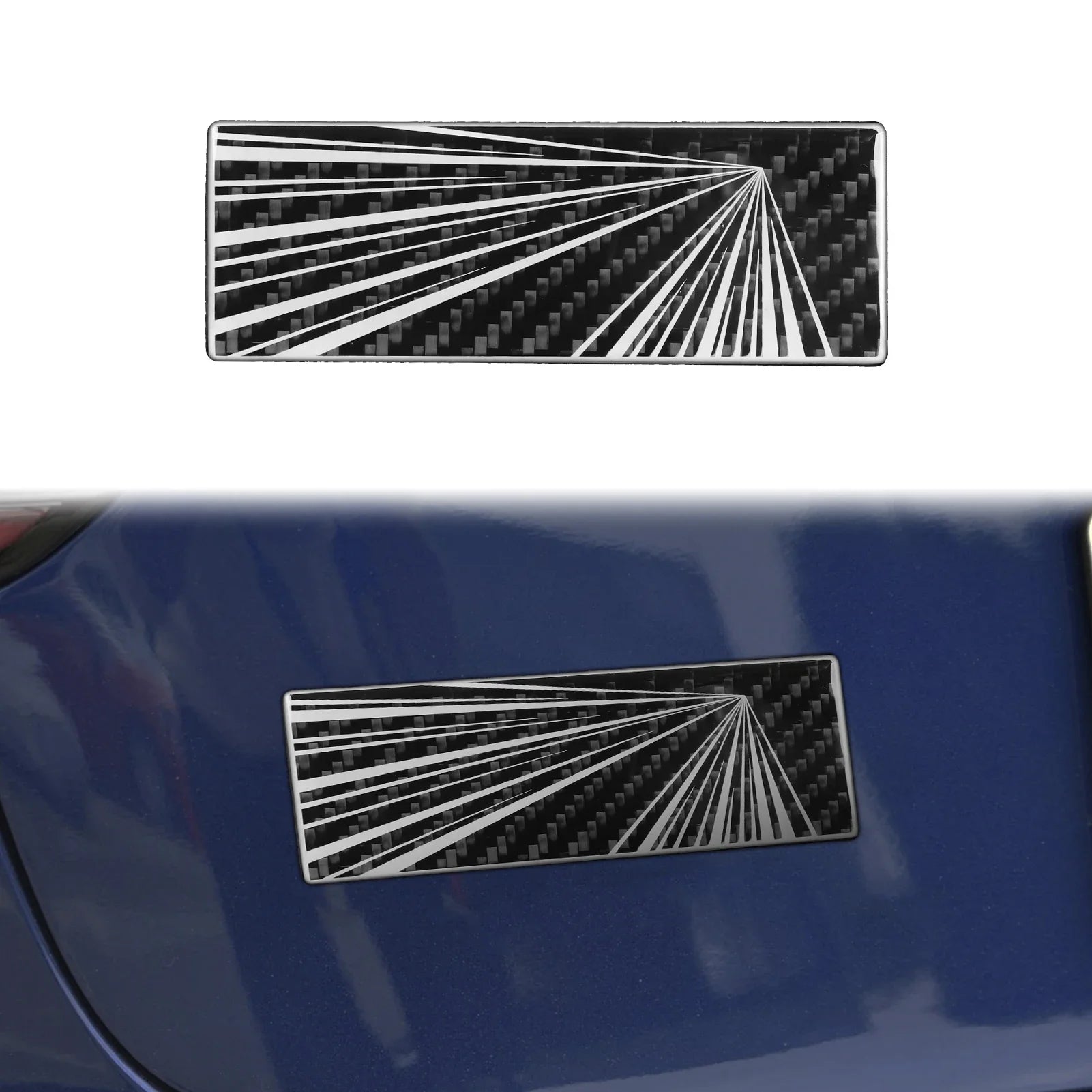Vehicle Label Badge for Tesla Model 3/Y/S/X Juniper Tail Mark High Performance Creative Decor Real Carbon Epoxy Resin Sticker