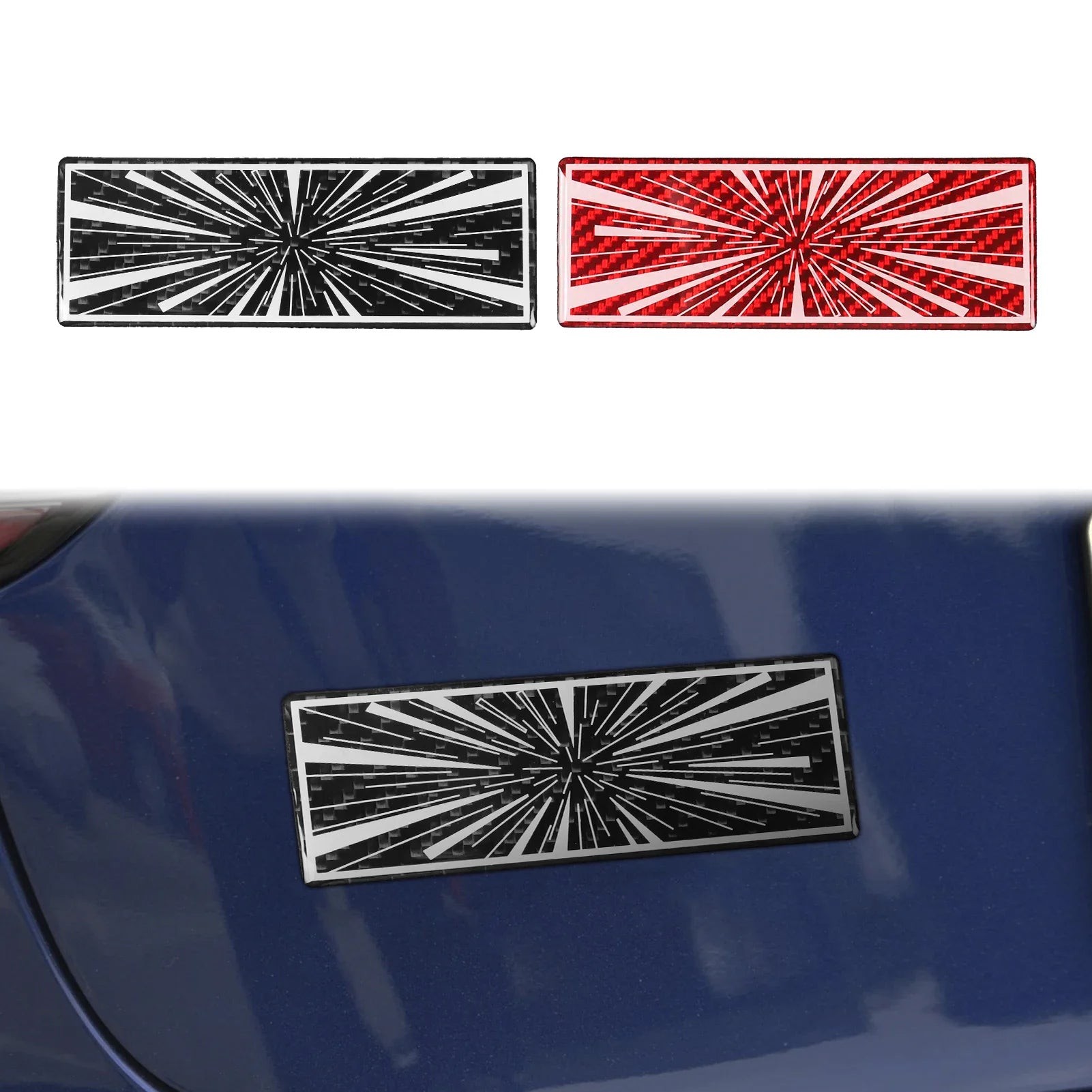 Vehicle Label Badge for Tesla Model 3/Y/S/X Juniper Tail Mark High Performance Creative Decor Real Carbon Epoxy Resin Sticker