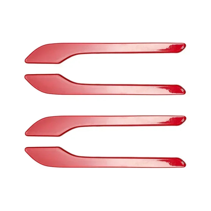 4Pcs/Set ABS Carbon Fiber Car Door Handle Wrap Cover Stickers Accessorie For Tesla Model Y Launch 2025 Model 3/Y/3 Highland 2024