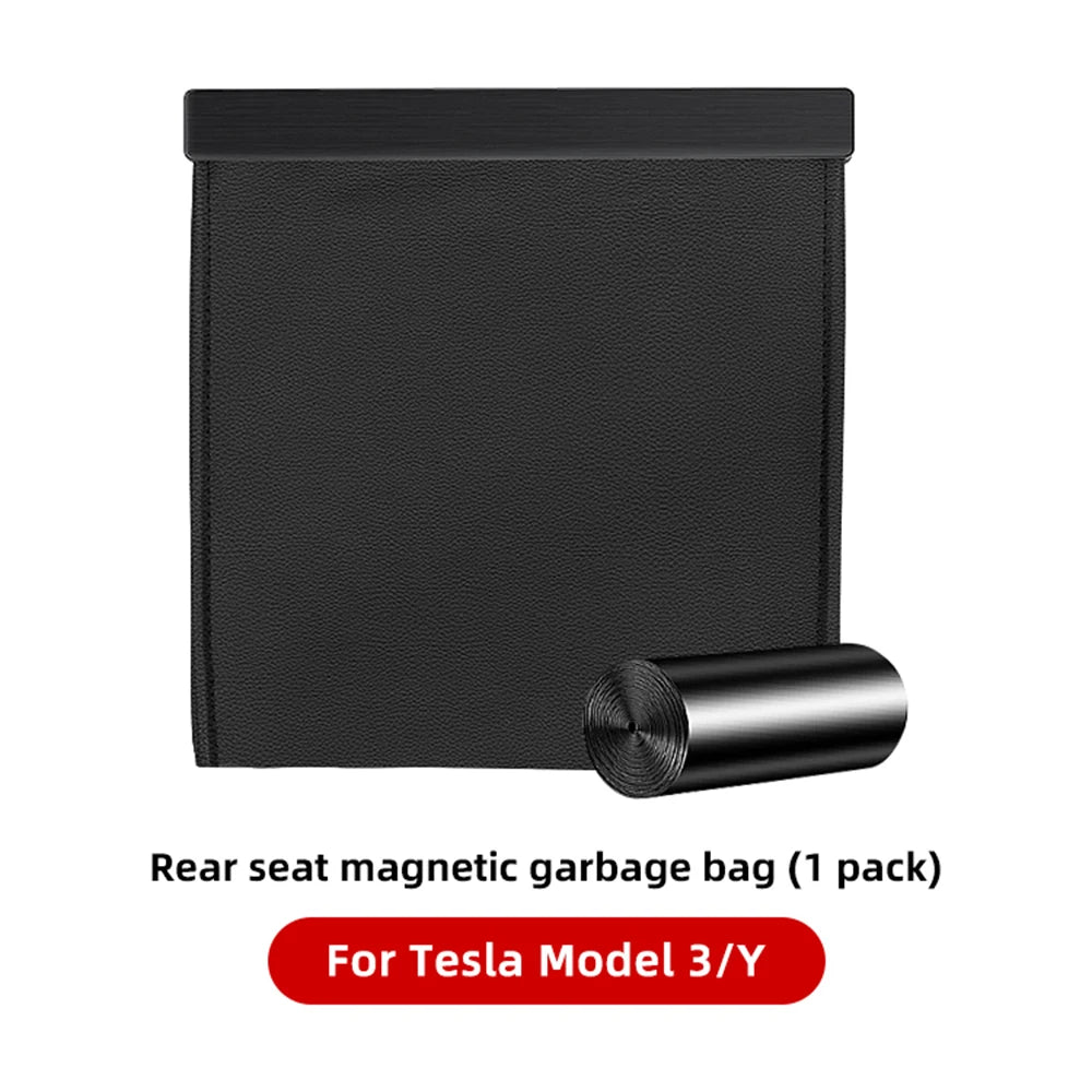 Tesla Model 3 Y Highland Rear Seat Back Trash Can Storage Bag