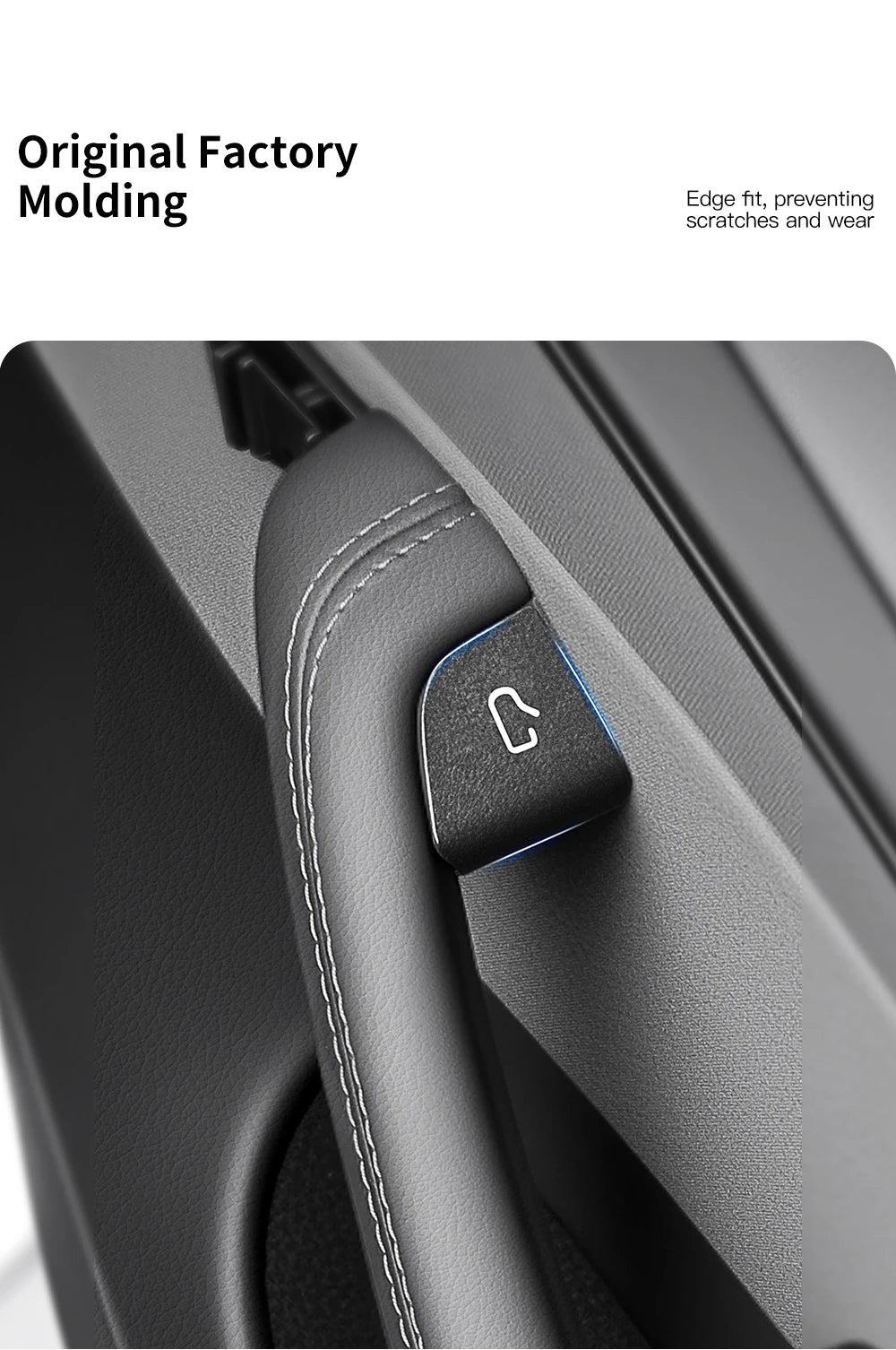 Tesarca Suede Door Button Cover for Tesla Model 3 Y Highland Juniper