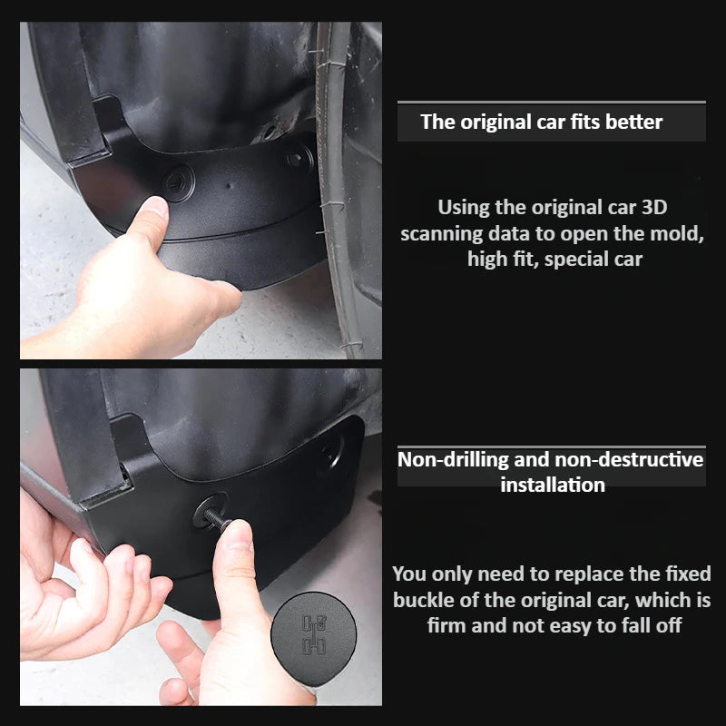 Hidden Special Mud Guard Fender for Tesla Model Y/3/3+ Highland 2025 Front and Rear Wheel Sand Shield Modification Accessories
