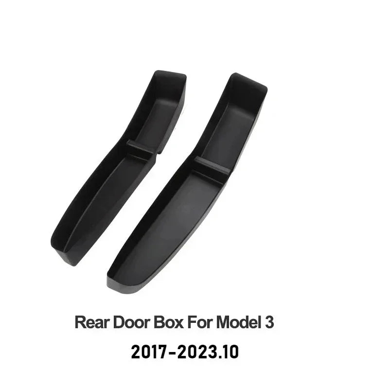 4Pcs Door Tray Organizer for Tesla Model Y Juniper Model 3 2017-2025+ Accessories Door Slot Tray Organizer Door Side Storage Box