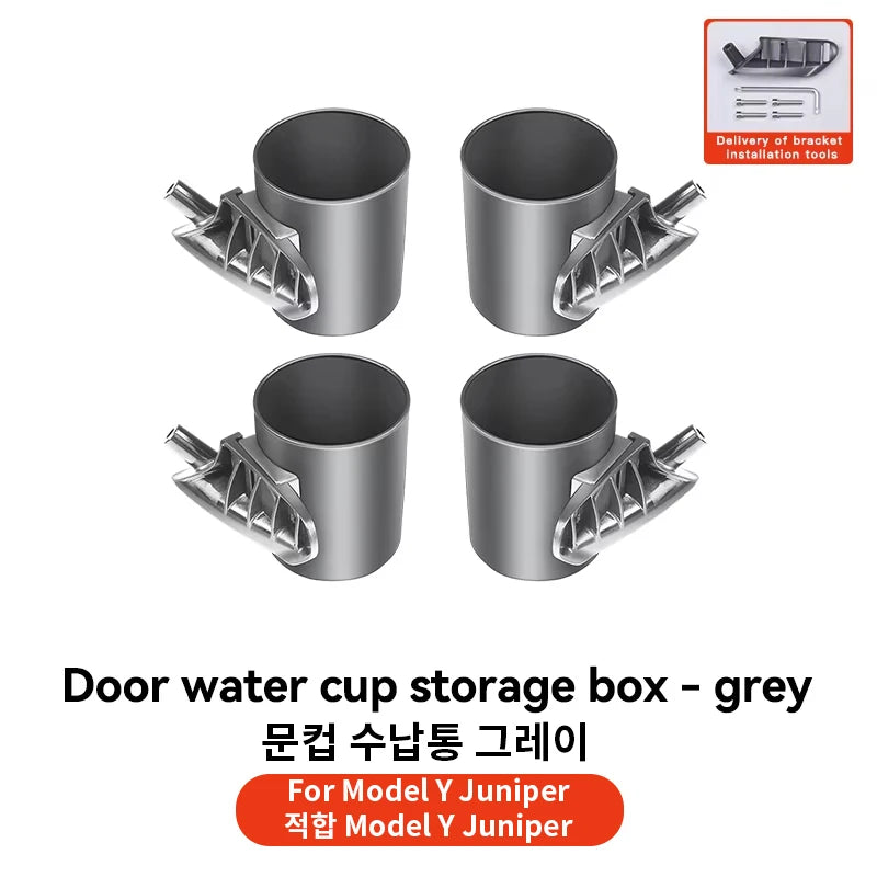 Tesla Model 3/Y Door Side Cup Holder Inserts (4-Piece Set) - TPE