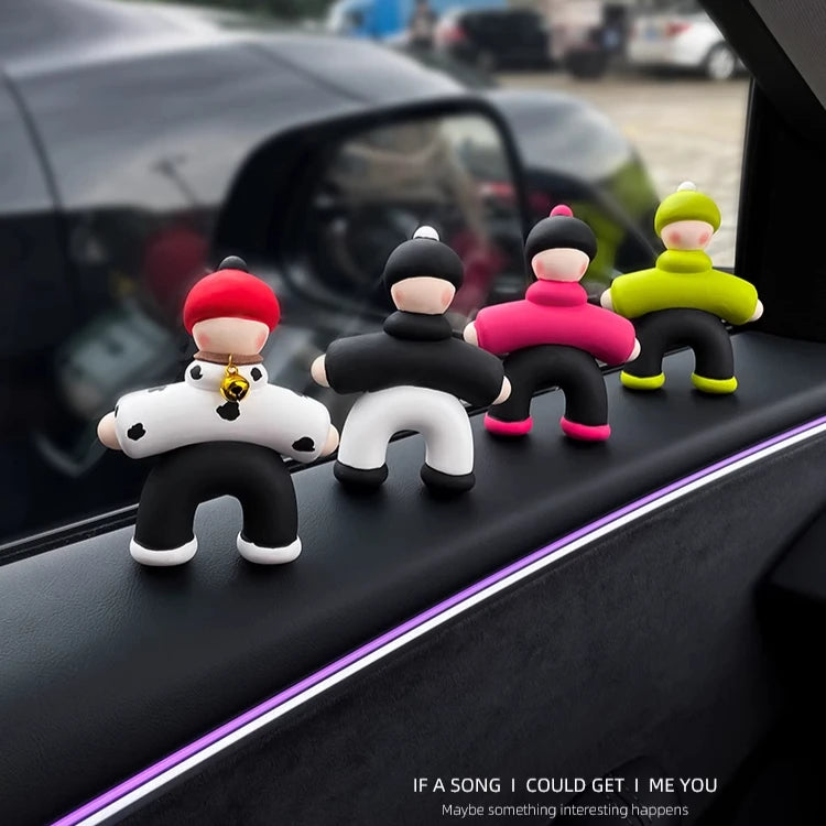 Lovely People Shaped Clips for Tesla Model3/Y Women's Air Outlet Perfume Clip Auto Air Freshener Clip Scent Aroma Accessories