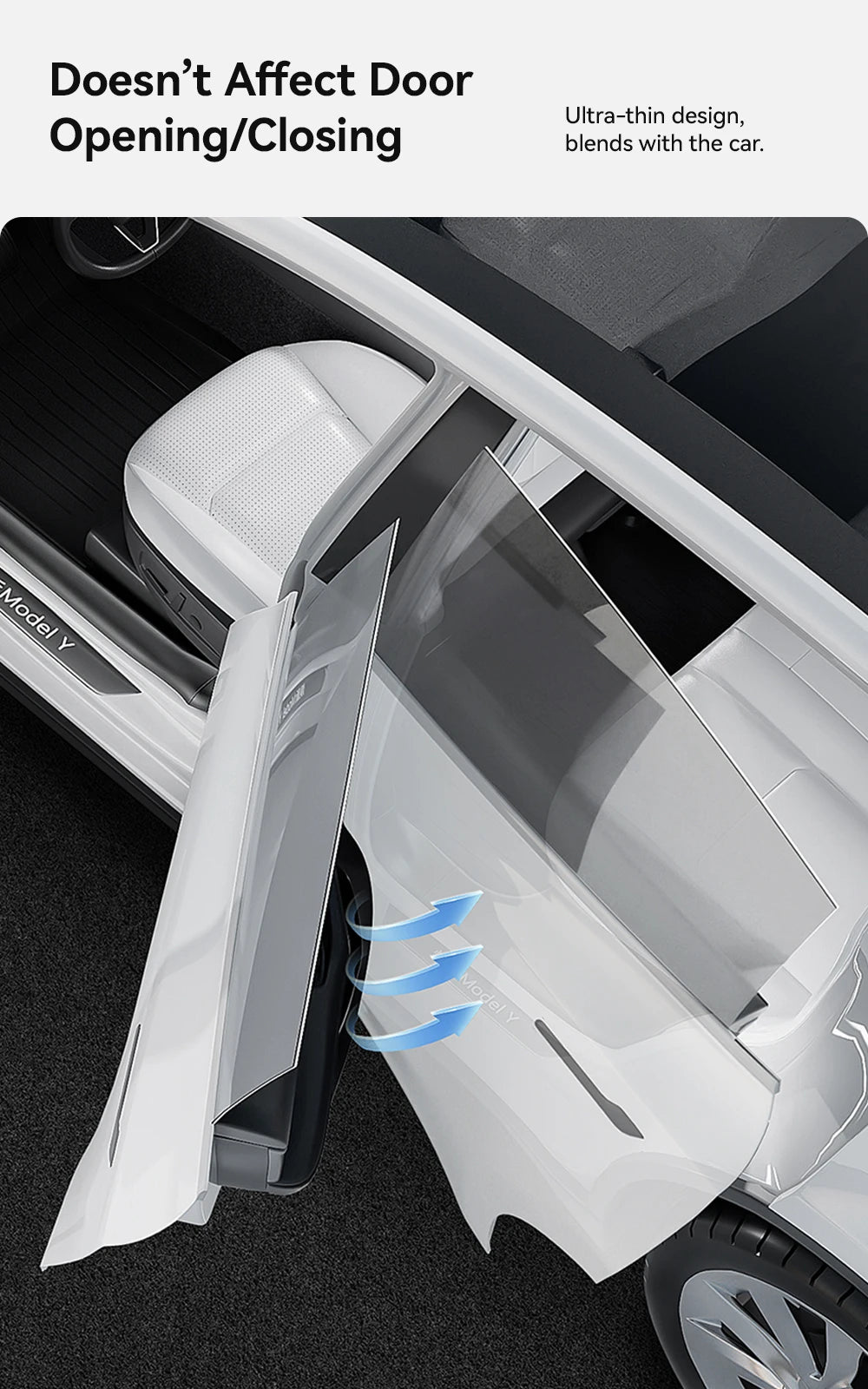 Tesla Model Y (2021-2026) TPE Door Sill Scuff Plate Protector