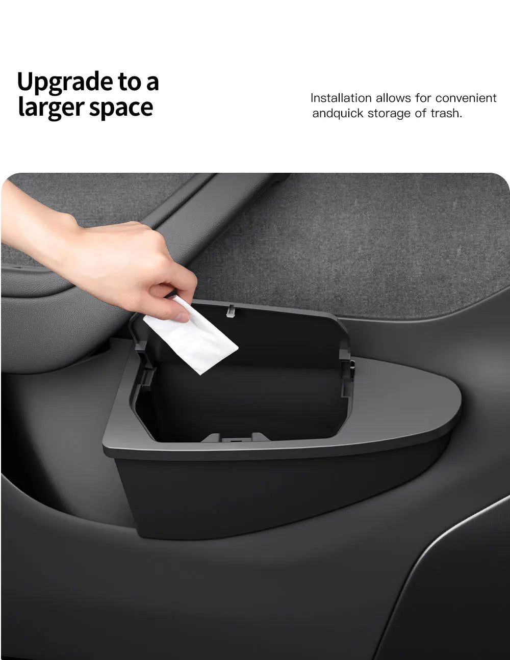 Front Door Storage Trash Can for Tesla Model Y Juniper 2025 Car Door Storage Box Multi Functional Storage Box Car Accessories