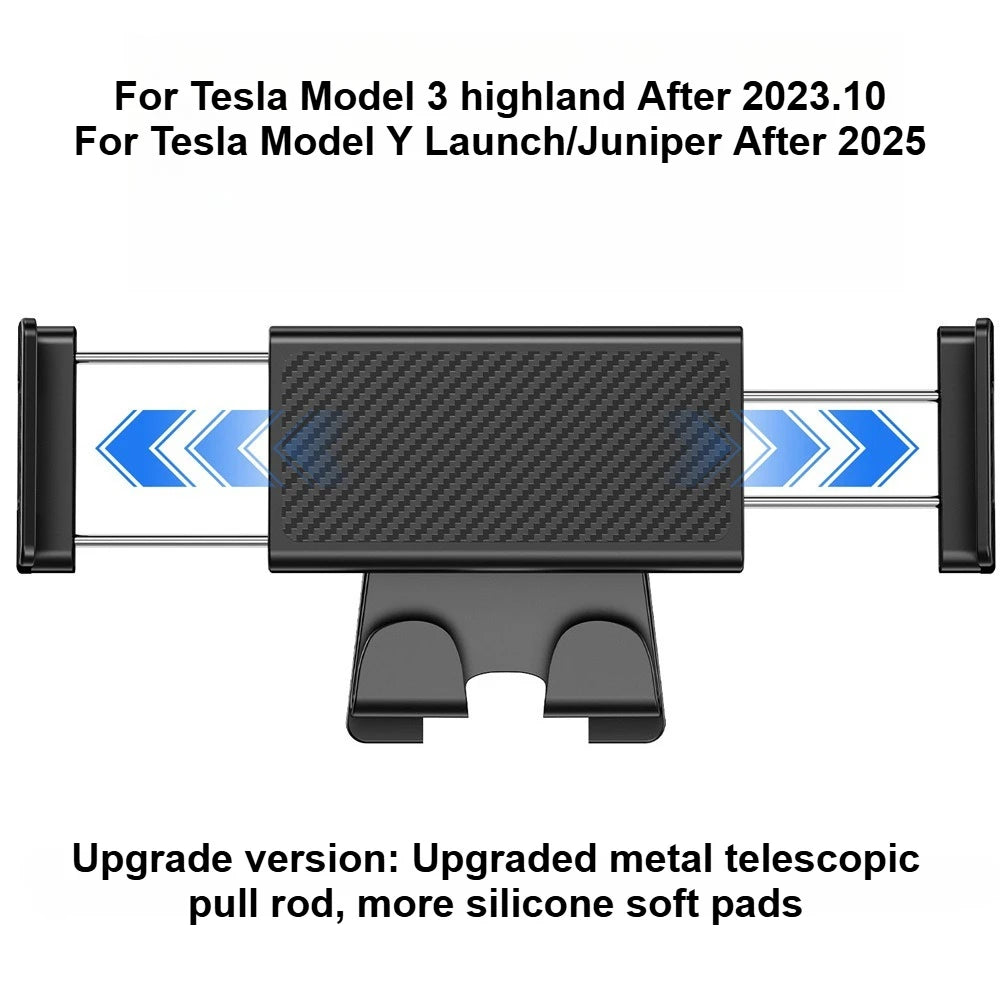 Back Seat Phone Mount Hook for Tesla Model 3 Y Juniper 2025+ Headrest Tablet Holder 360° Stand Organizer Hooks Car Accessories