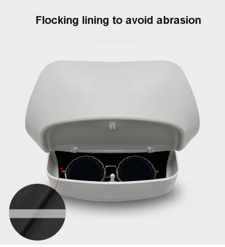 Car Glasses Case for Tesla Model Y Model 3 Highland 2017-2024+ Car Roof Sunglasses Storage Box Clip Roof Interior Accessories
