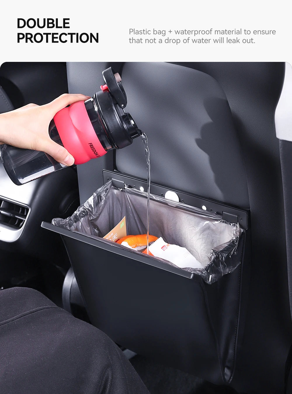 Tesla Model 3 Y Highland Rear Seat Back Trash Can Storage Bag