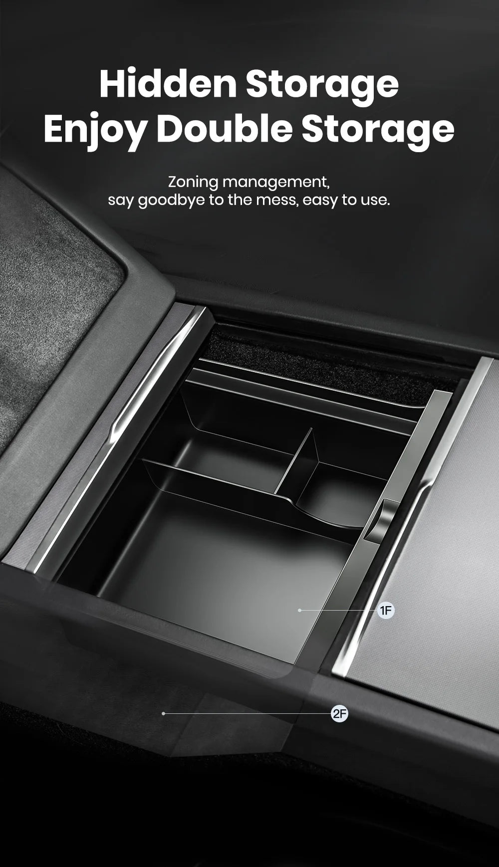 Tesla Model 3 Highland & Y Juniper Hidden Center Console Organizer