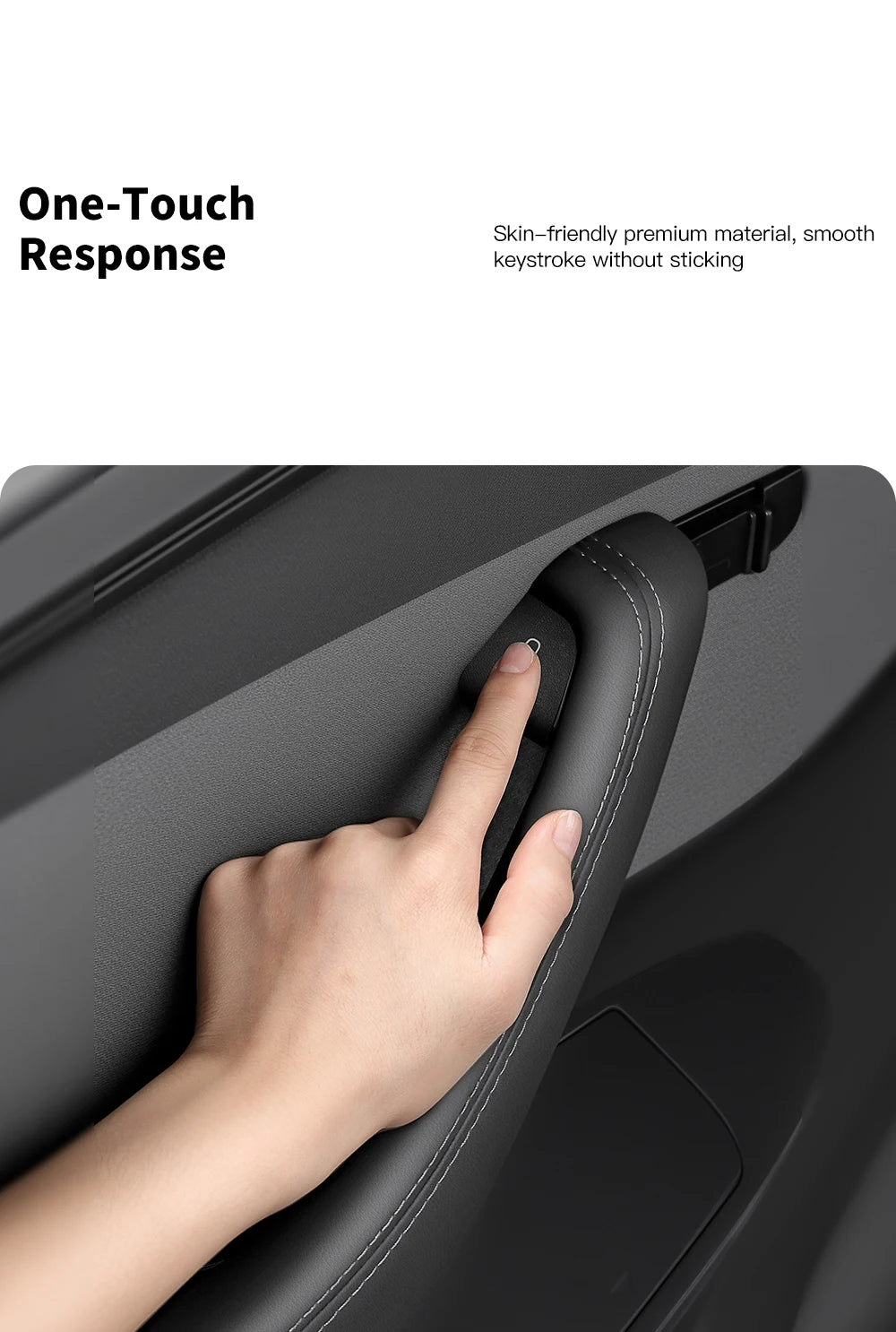 Tesarca Suede Door Button Cover for Tesla Model 3 Y Highland Juniper
