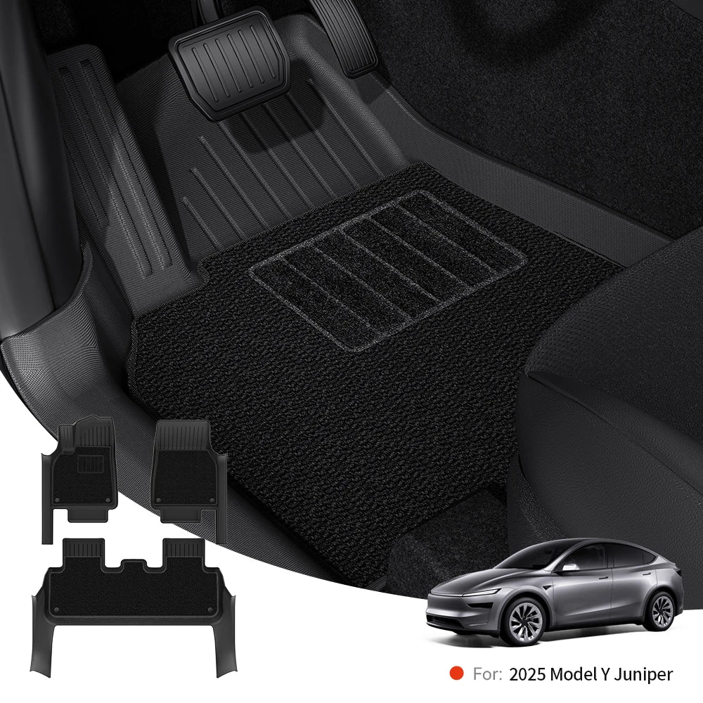 Tesla Model Y Juniper 2026 TPE Floor Mats with Door Sill Protection