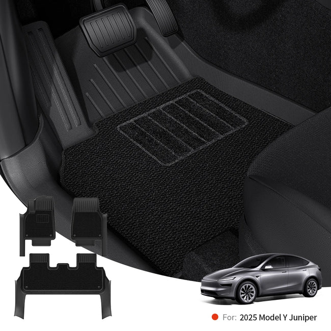 Tesla Model Y Juniper 2026 TPE Floor Mats with Door Sill Protection Hover Image