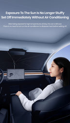 Tesla Model 3 Y Windshield Sunshade 360° Rotatable UV Ray Protector