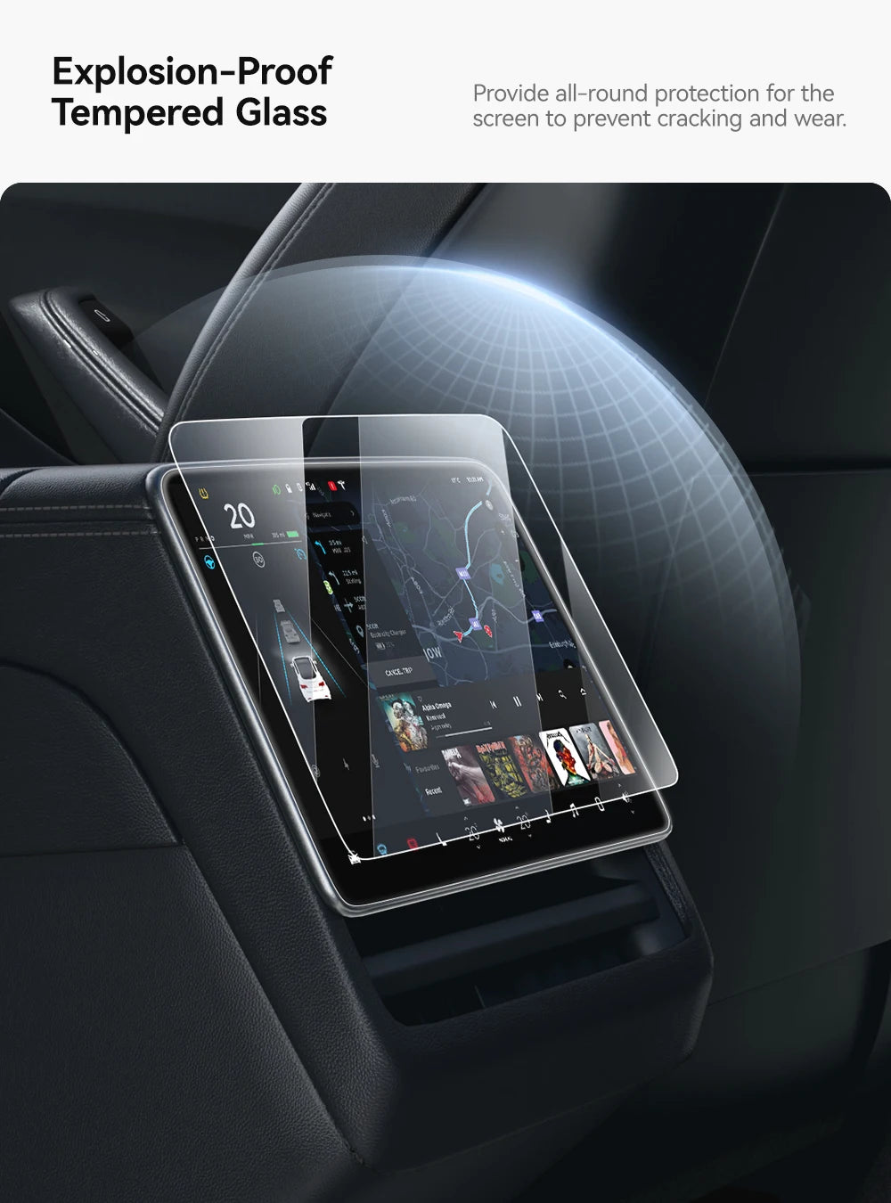 Universal Tesla Screen Protector for Model 3/Y (2024-2026) | All Generations Incl. Highland & Juniper