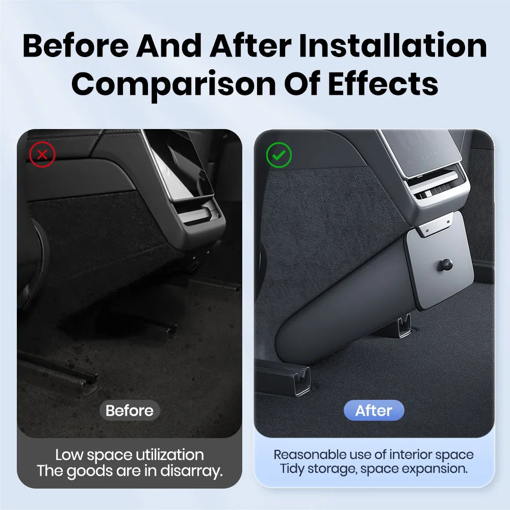 Tesla Model 3 Y Highland Rear Seat Trash Can Magnetic Storage Box Bin