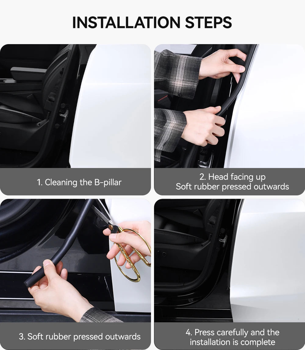 Tesla Model 3 Y Door Seal Kit Soundproof Weatherstrip （2021-2026）