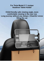 Back Seat Phone Mount Hook for Tesla Model 3 Y Juniper 2025+ Headrest Tablet Holder 360° Stand Organizer Hooks Car Accessories
