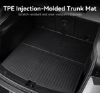 Easy to clean odorless TPE trunk mat for Model Y Juniper