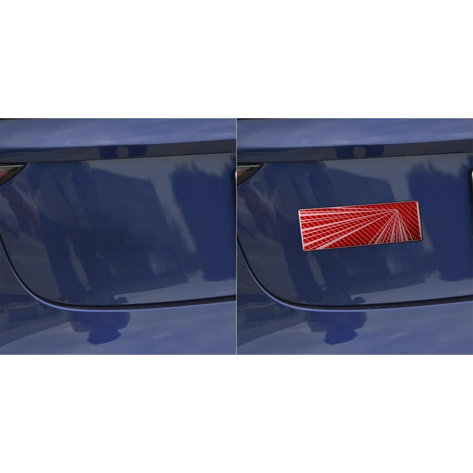 Vehicle Label Badge for Tesla Model 3/Y/S/X Juniper Tail Mark High Performance Creative Decor Real Carbon Epoxy Resin Sticker