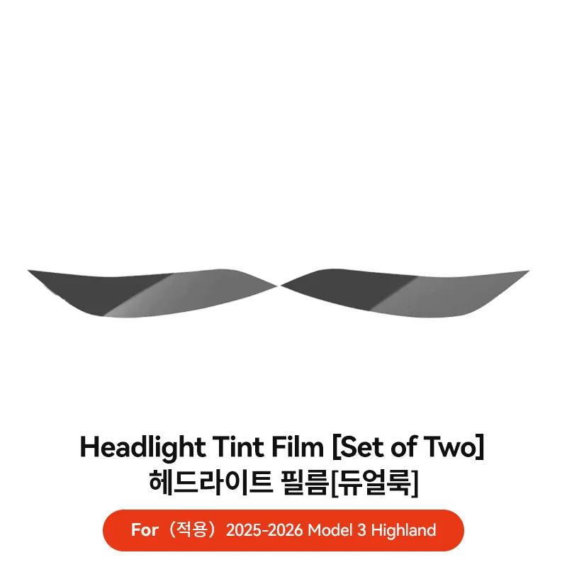 Tesla Model 3 Highland Smoked TPU Headlight Protection Film (2024+)