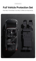 Tesla Model Y Juniper 2026 Carbon Fiber TPE Floor Mats & Trunk Liners