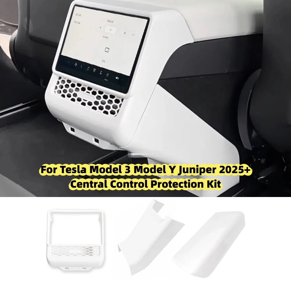 Tesla Model 3 Model Y Juniper 2025+ Armrest Console Cover Rear Air Vent Mask Holder Rear Protection Kick Panel Interior Trim