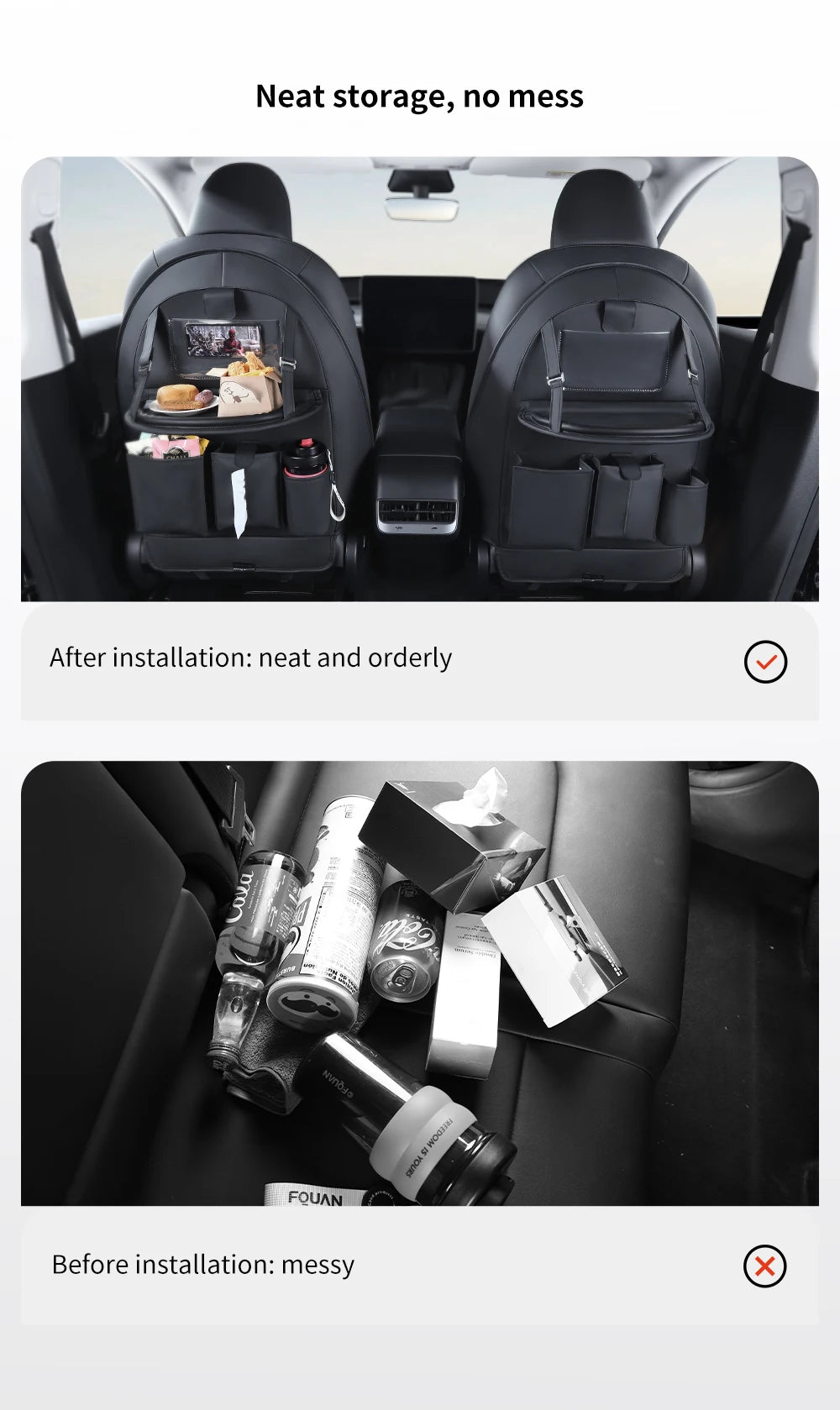 Tesla Model 3 Y Highland Juniper Seat Back Protector & Kick Mat