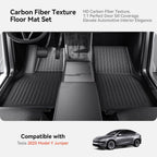 Tesla Model Y Juniper 2026 Carbon Fiber TPE Floor Mats & Trunk Liners