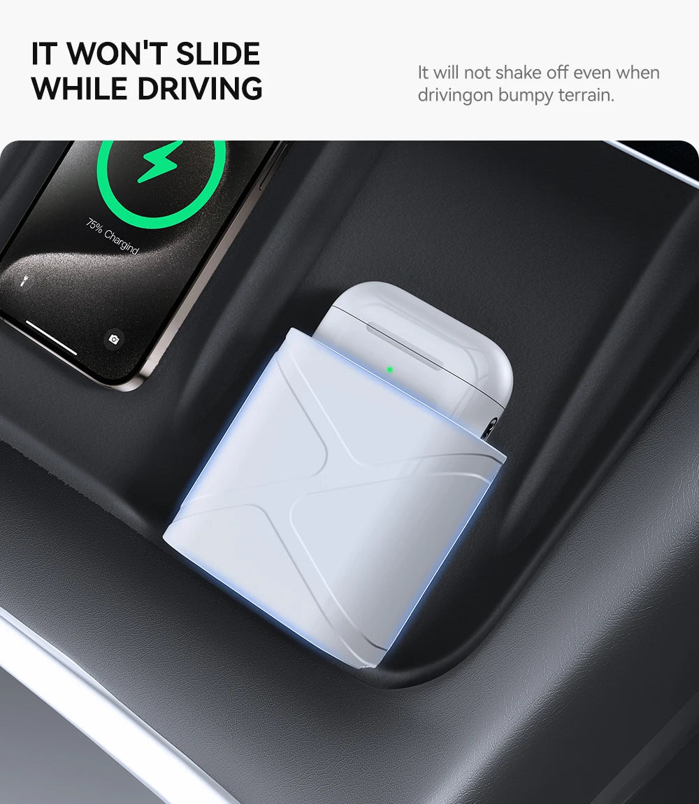 Tesla Model 3 & Y AirPods Wireless Charging Holder Limiter (2019-2026)