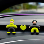 Lovely People Shaped Clips for Tesla Model3/Y Women's Air Outlet Perfume Clip Auto Air Freshener Clip Scent Aroma Accessories