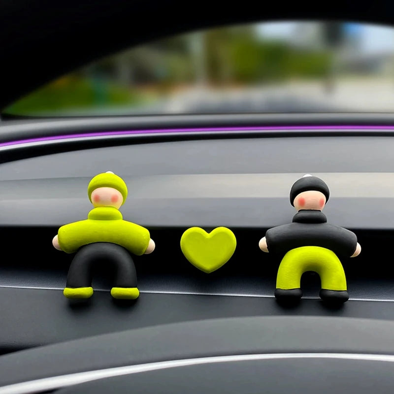 Lovely People Shaped Clips for Tesla Model3/Y Women's Air Outlet Perfume Clip Auto Air Freshener Clip Scent Aroma Accessories