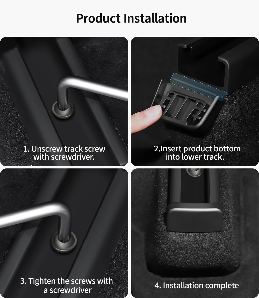 Tesla Model 3/Y Seat Rail Cover Protectors (4 or 8 Pack) - 2021-2026