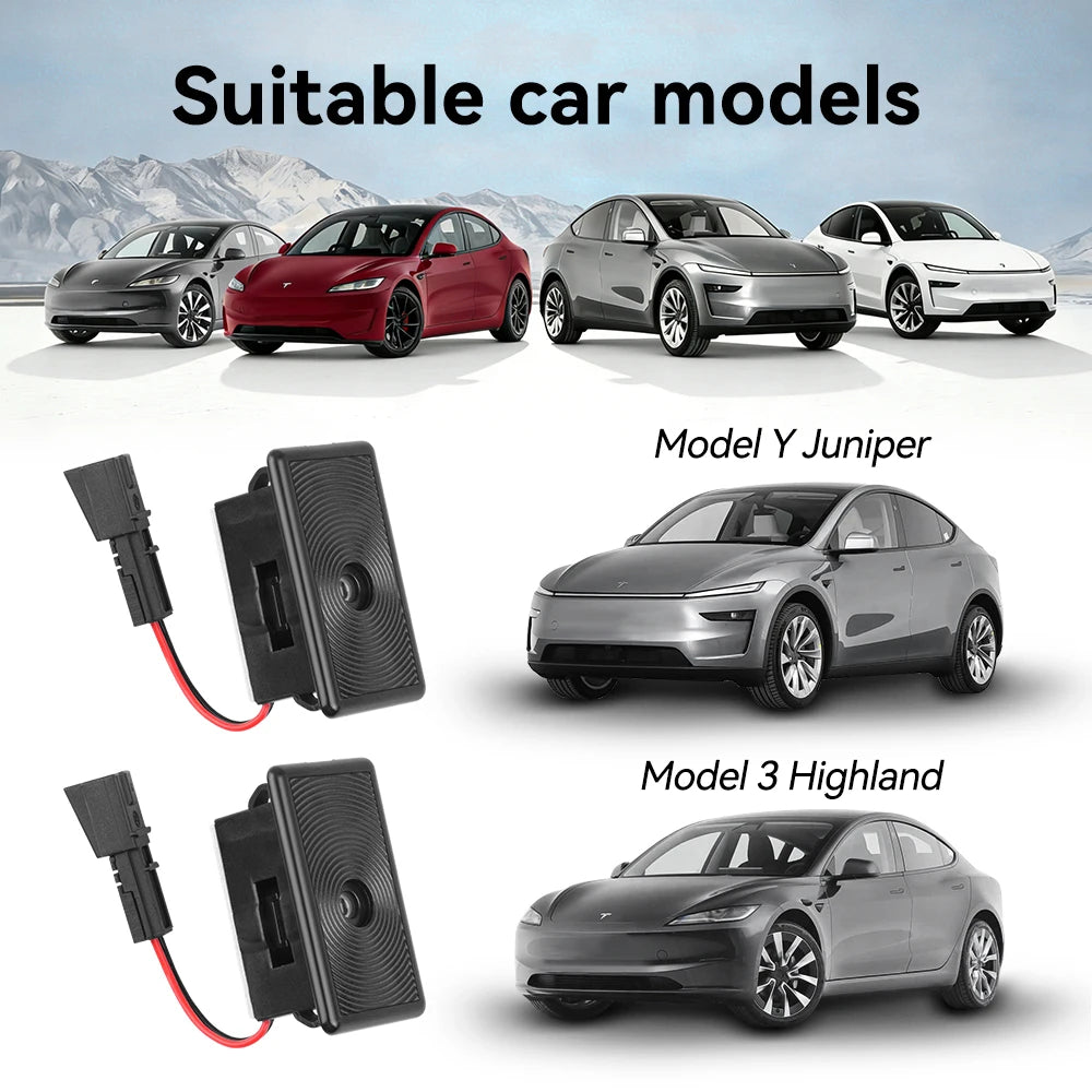 Tesla Model 3 Y Juniper LED Puddle Lights Ultra-Bright Welcome Lamp