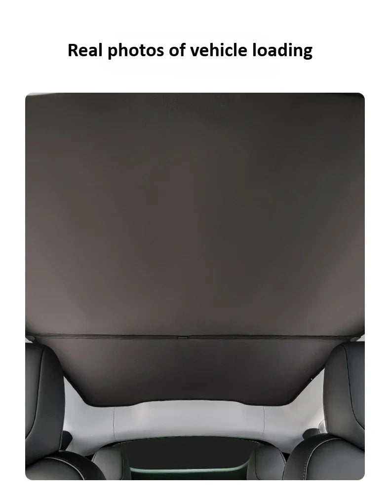 Tesla Model Y Launch/Juniper 2025 Ice Crystal Sunroof Sunshade Upgrade Interior Accessories Roof Sun Visor Sunshade Curtain