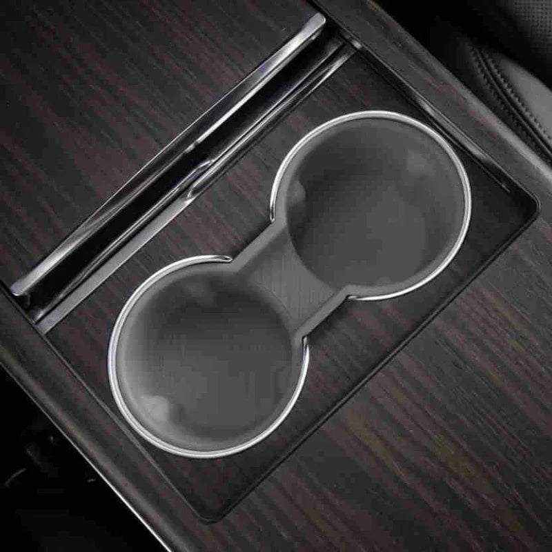Tesla Model X Model S 2023-2025 Storage Beverage Cup Holder Cup Stopper Holder Center Console Cover Interior Accessories