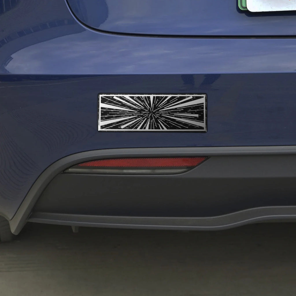Vehicle Label Badge for Tesla Model 3/Y/S/X Juniper Tail Mark High Performance Creative Decor Real Carbon Epoxy Resin Sticker