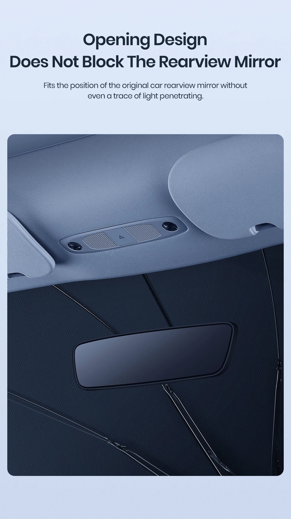 Tesla Model 3 Y Windshield Sunshade 360° Rotatable UV Ray Protector