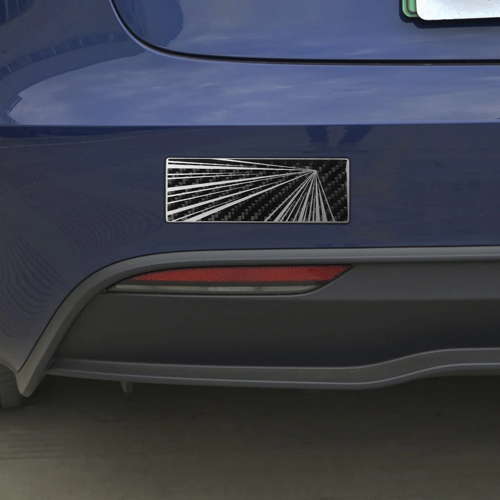 Vehicle Label Badge for Tesla Model 3/Y/S/X Juniper Tail Mark High Performance Creative Decor Real Carbon Epoxy Resin Sticker