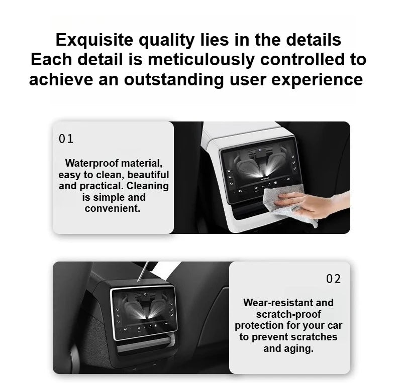 Tesla Model 3 Model Y Juniper 2025 Up Rear Screen Frame Armrest Box Cover Pad Ventilation Mask Protector Cover Accessories