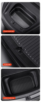 Tesla Model Y Juniper 2026 Carbon Fiber TPE Floor Mats & Trunk Liners