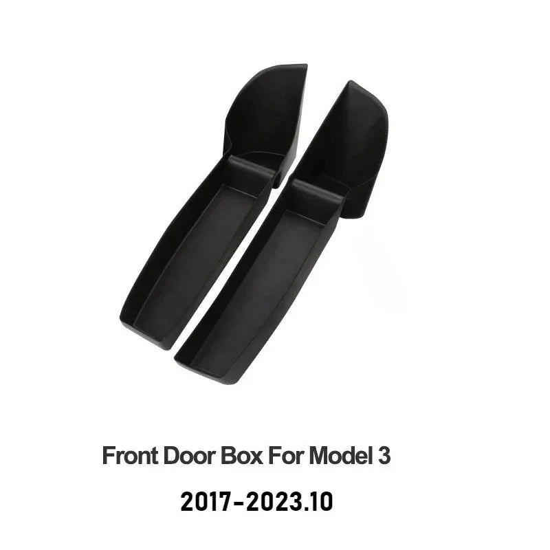 4Pcs Door Tray Organizer for Tesla Model Y Juniper Model 3 2017-2025+ Accessories Door Slot Tray Organizer Door Side Storage Box