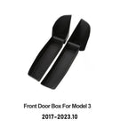 4Pcs Door Tray Organizer for Tesla Model Y Juniper Model 3 2017-2025+ Accessories Door Slot Tray Organizer Door Side Storage Box