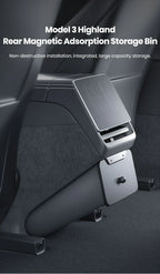 Tesla Model 3 Y Highland Rear Seat Trash Can Magnetic Storage Box Bin